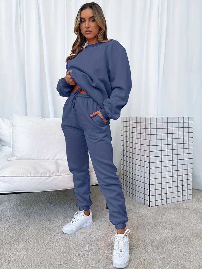 Casual Sweatshirt and Long Pants Set for Women