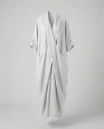 Fitted Long Linen Dress with Pockets for Women | Perfect for Vacation