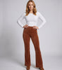 High-Waisted Corduroy Flared Pants for Women