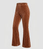 High-Waisted Corduroy Flared Pants for Women