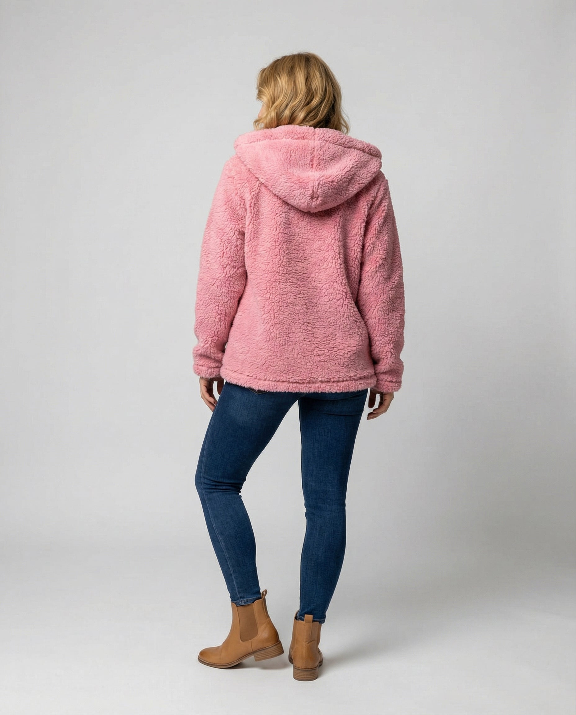 Women's Teddy Fleece Hoodie Jacket