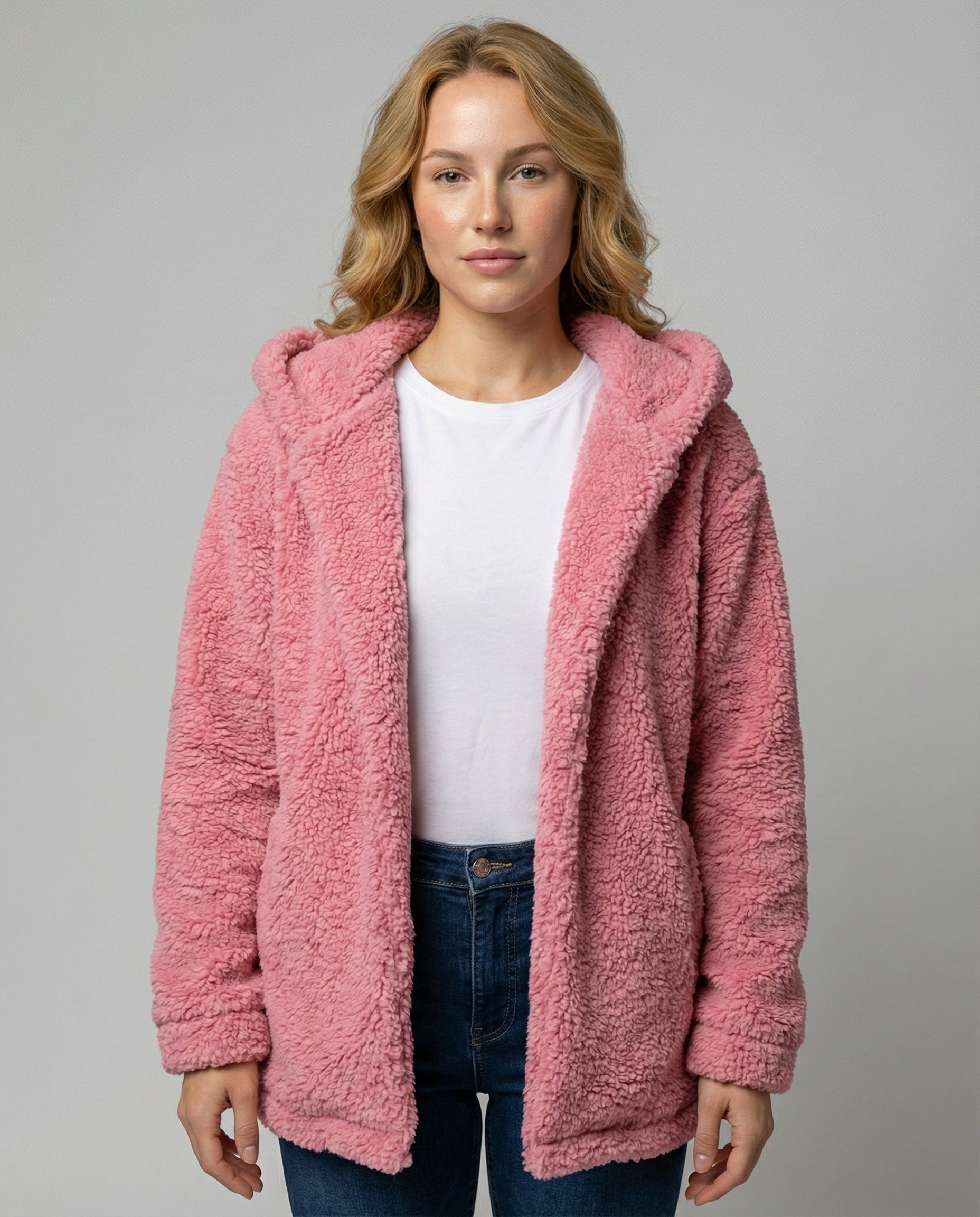 Women's Teddy Fleece Hoodie Jacket