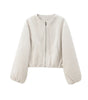 Women's Round Neck Bomber Jacket