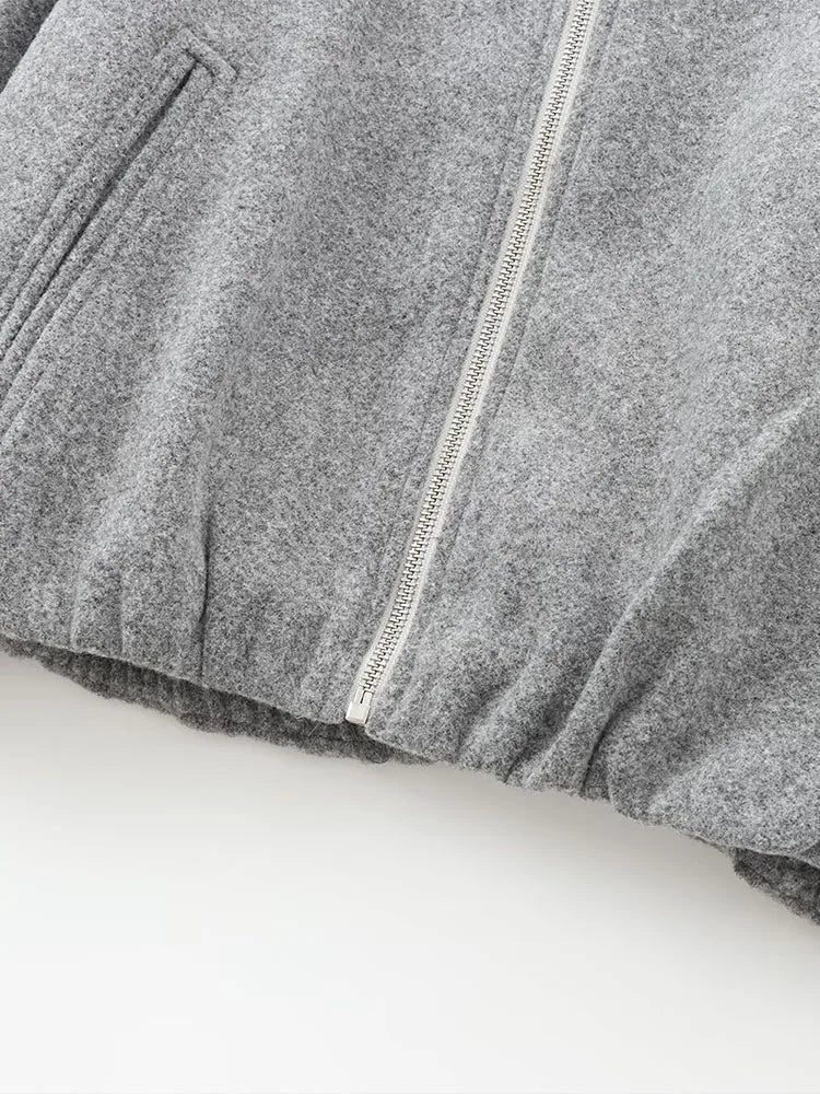 Women's Round Neck Bomber Jacket