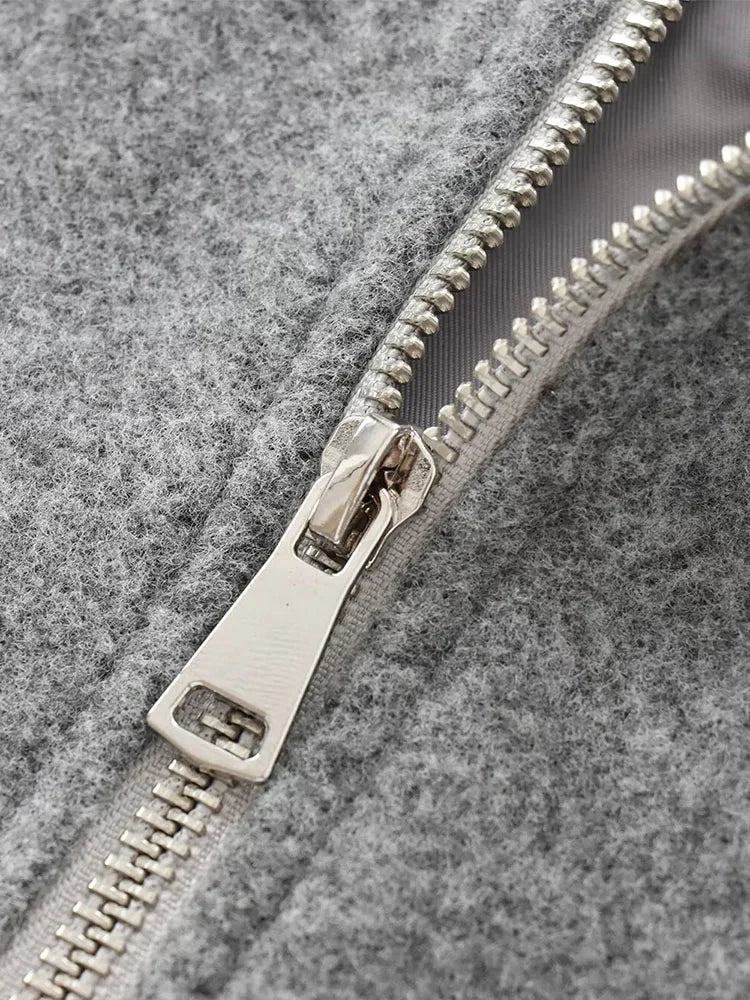 Women's Round Neck Bomber Jacket