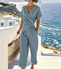 Draped Two-Piece Set and Pants for Women | Ideal for Summer