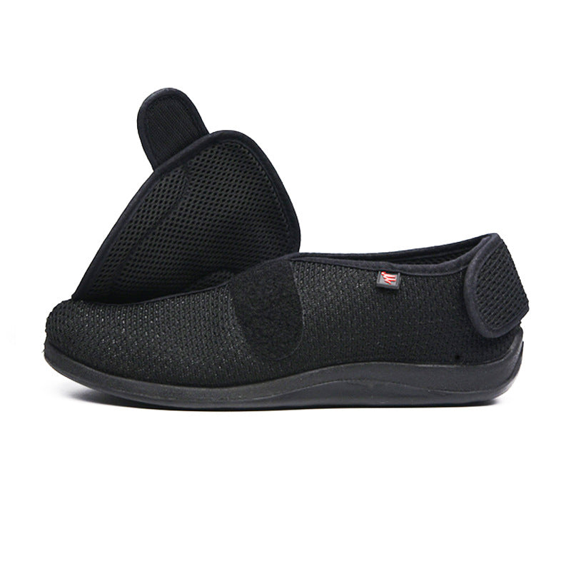 Comfortable Women's Slip-On for Wide Feet with Mesh and Velcro Closure