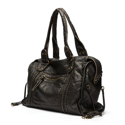 Vintage leather handbag for women