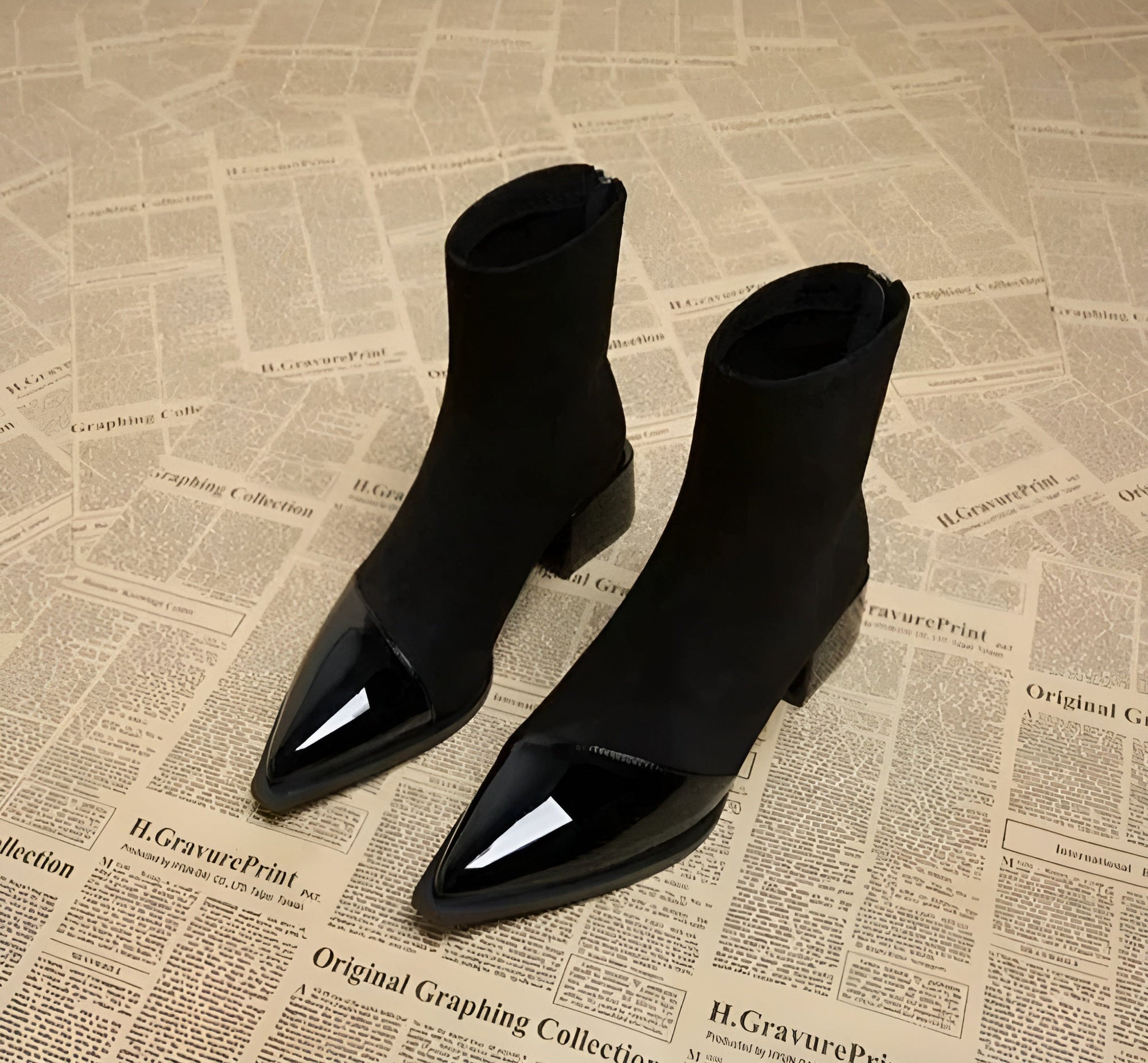 Pointed Suede Heel Boot for Women