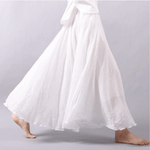 Long Linen Skirt A-Line Cut for Women | Ideal for Summer