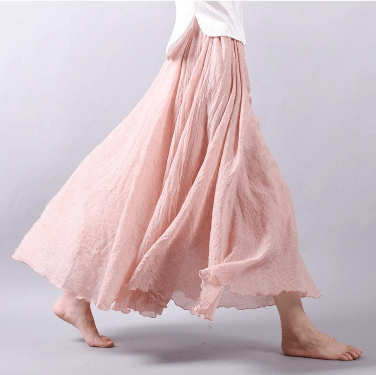 Long Linen Skirt A-Line Cut for Women | Ideal for Summer