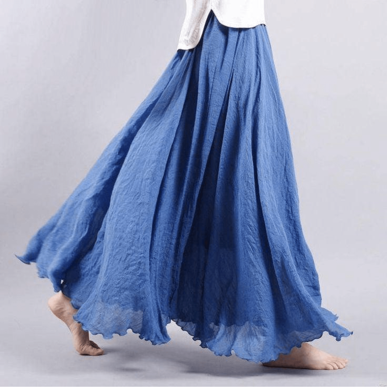 Long Linen Skirt A-Line Cut for Women | Ideal for Summer