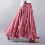 Long Linen Skirt A-Line Cut for Women | Ideal for Summer