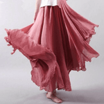 Long Linen Skirt A-Line Cut for Women | Ideal for Summer