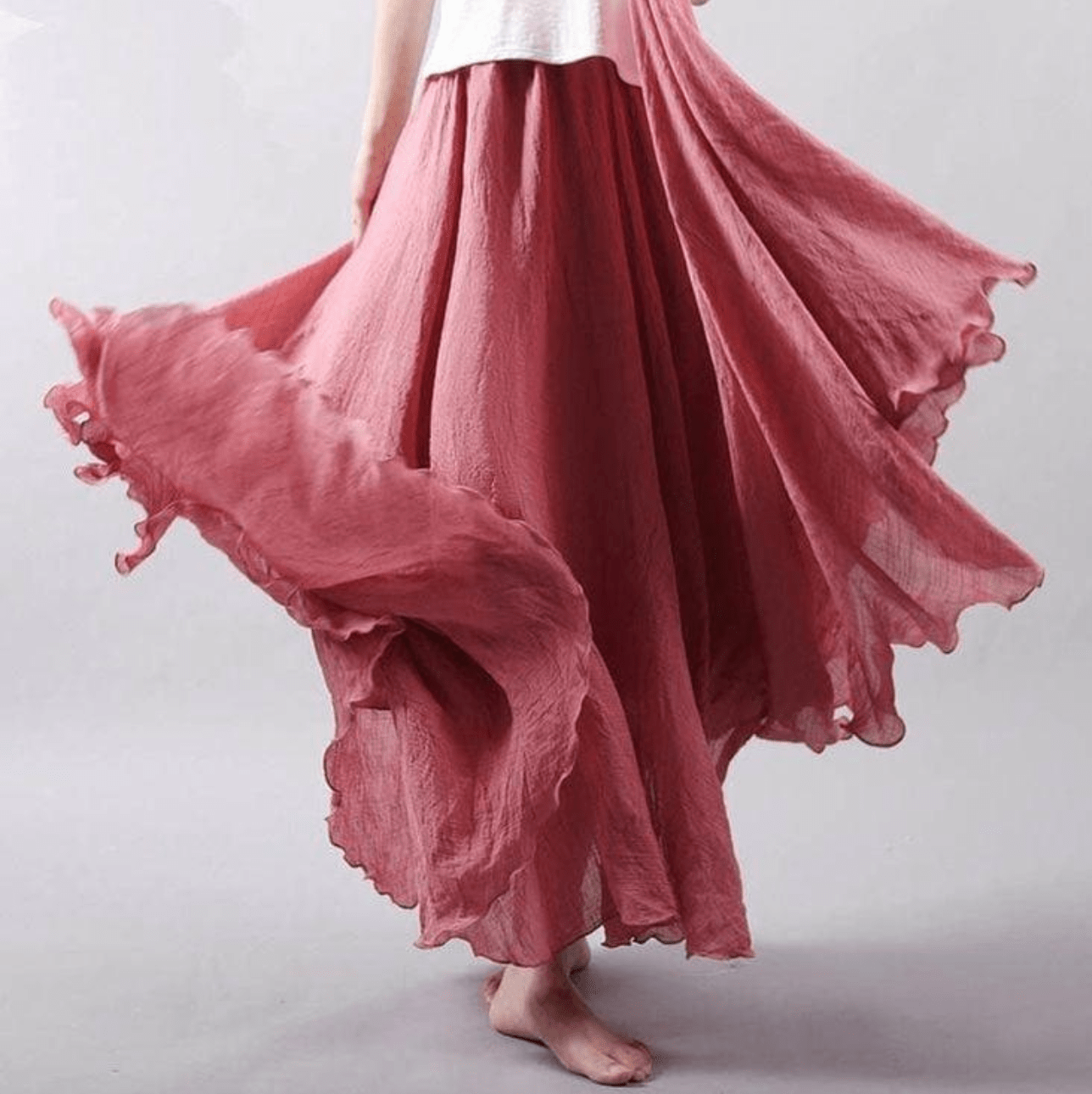 Long Linen Skirt A-Line Cut for Women | Ideal for Summer