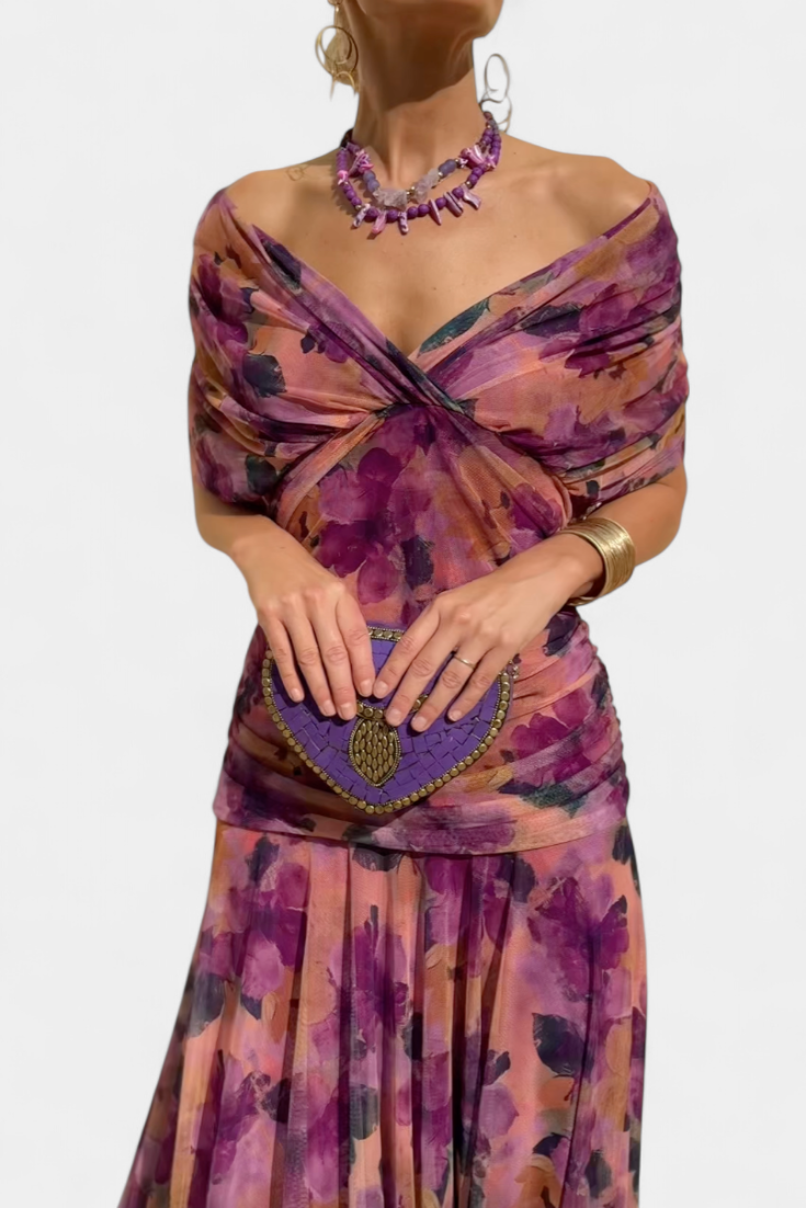 Elegant Dark Green Deep V-Neck Dress