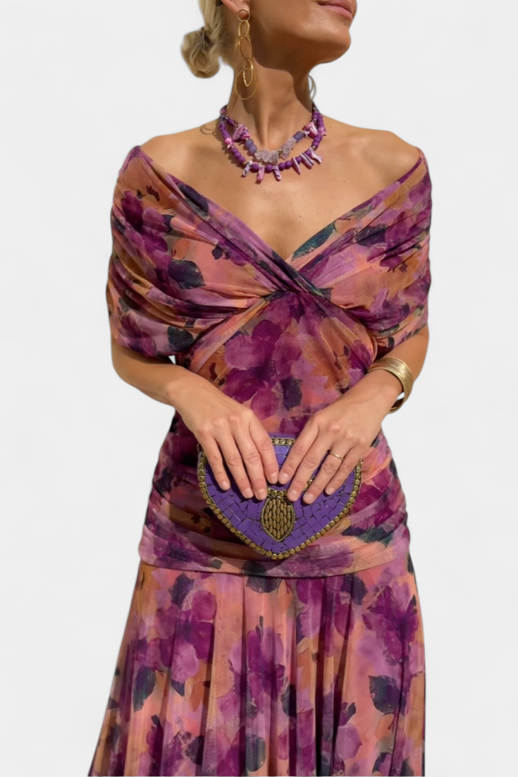 Elegant Dark Green Deep V-Neck Dress