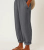 Wide-Leg Elastic Waist Linen Pants for Women