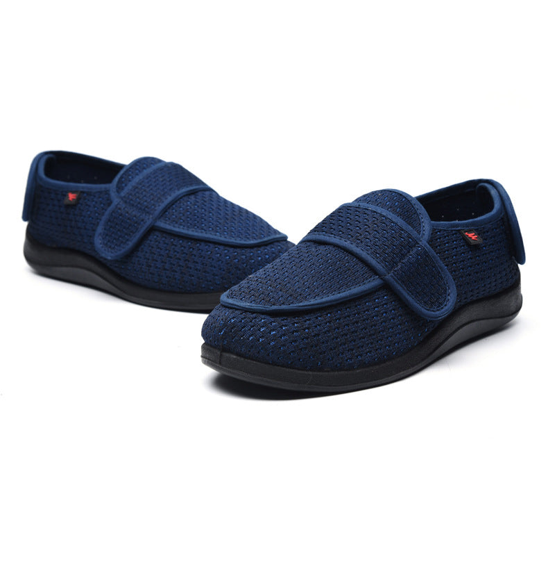 Comfortable Women's Slip-On for Wide Feet with Mesh and Velcro Closure