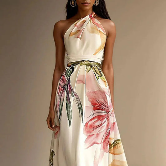 Long Floral Print Dress for Women