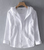 Long Linen Blouse with Hood for Women | Perfect for Spring
