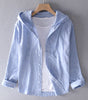 Long Linen Blouse with Hood for Women | Perfect for Spring
