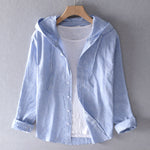 Long Linen Blouse with Hood for Women | Perfect for Spring