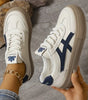 Comfortable City Sneakers with Thick Sole in Faux Leather for Women