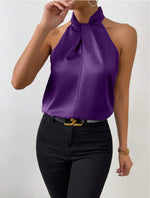 Top Satin Sleeveless with Knot for Women | Perfect for Going Out