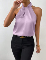 Top Satin Sleeveless with Knot for Women | Perfect for Going Out