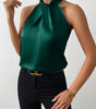 Top Satin Sleeveless with Knot for Women | Perfect for Going Out