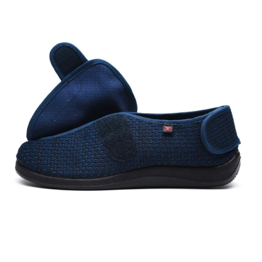 Comfortable Women's Slip-On for Wide Feet with Mesh and Velcro Closure