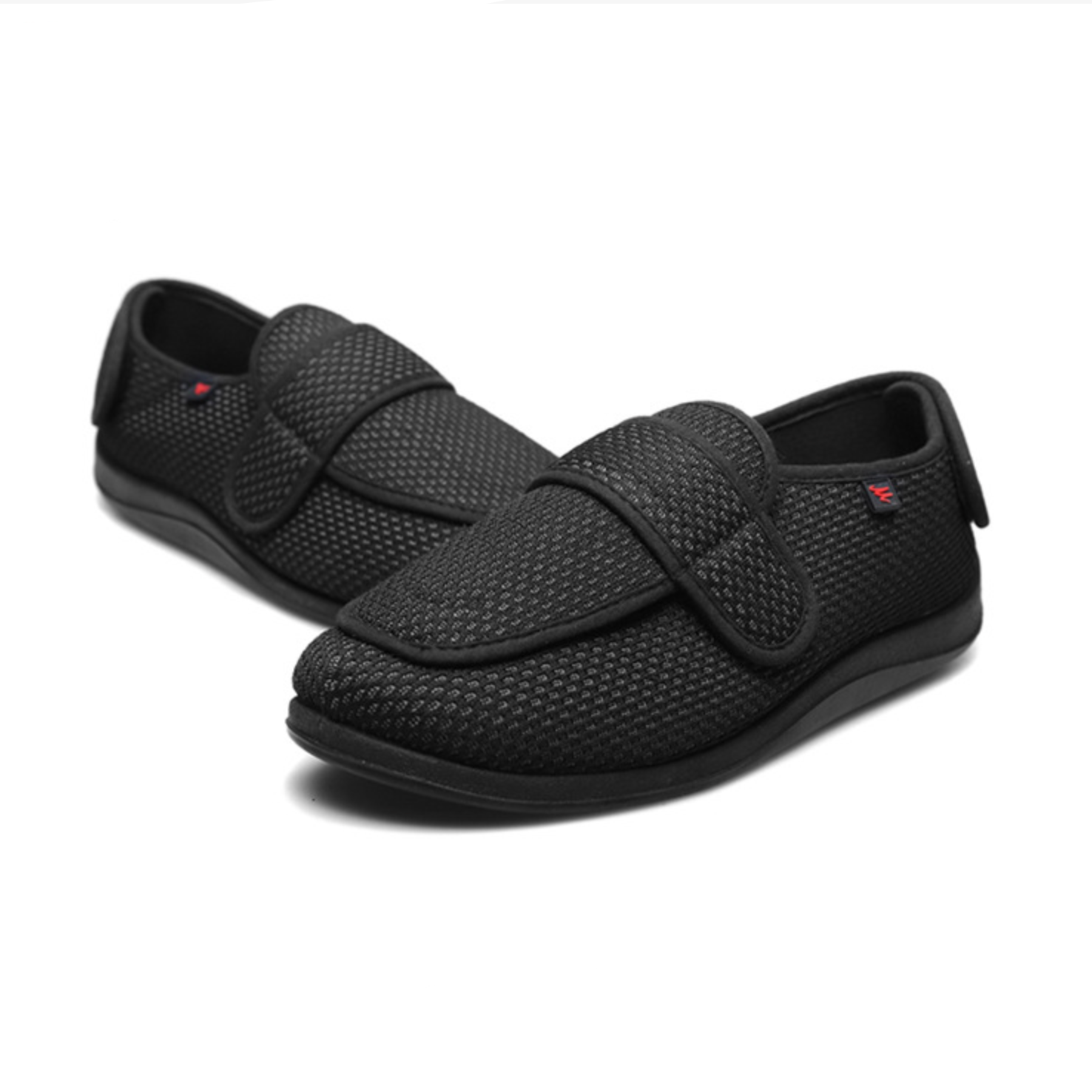 Comfortable Women's Slip-On for Wide Feet with Mesh and Velcro Closure