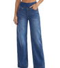 Wide High Waist Straight Cut Jeans with Pockets for Women