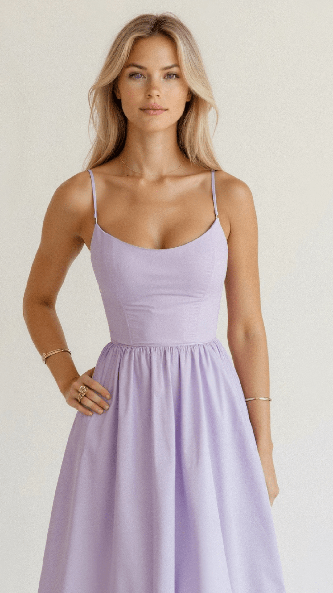 Midi Dress with Ascot Neckline and Flared Cut for Women | Perfect for Summer