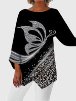 Long-Sleeve Butterfly Print Top for Women | Perfect for Everyday Wear