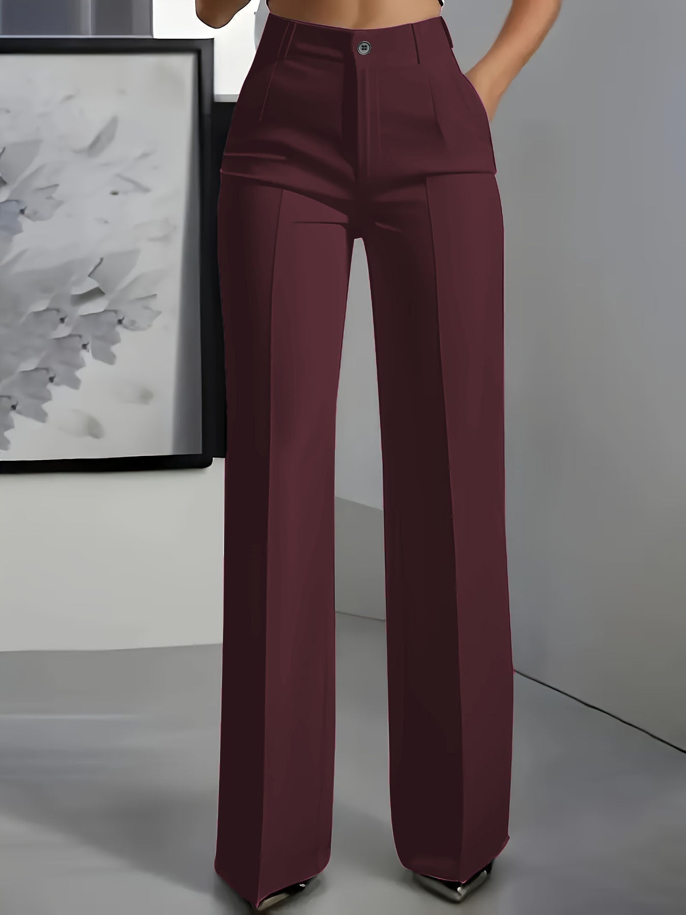 Wide High-Waisted Pants for Women