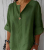 Loose V-Neck Blouse with Short Sleeves for Women | Ideal for Everyday Wear
