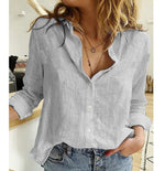 Blouse Longue en Lin et Coton à Boutons pour Femme | Idéale pour le Quotidien - Emilia Lane