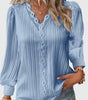 Blouse Pull - over à Col V avec Dentelle pour Femmes - Emilia Lane