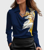 Blouse Satin à Manches Longues pour Femmes - Emilia Lane