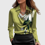 Blouse Satin à Manches Longues pour Femmes - Emilia Lane