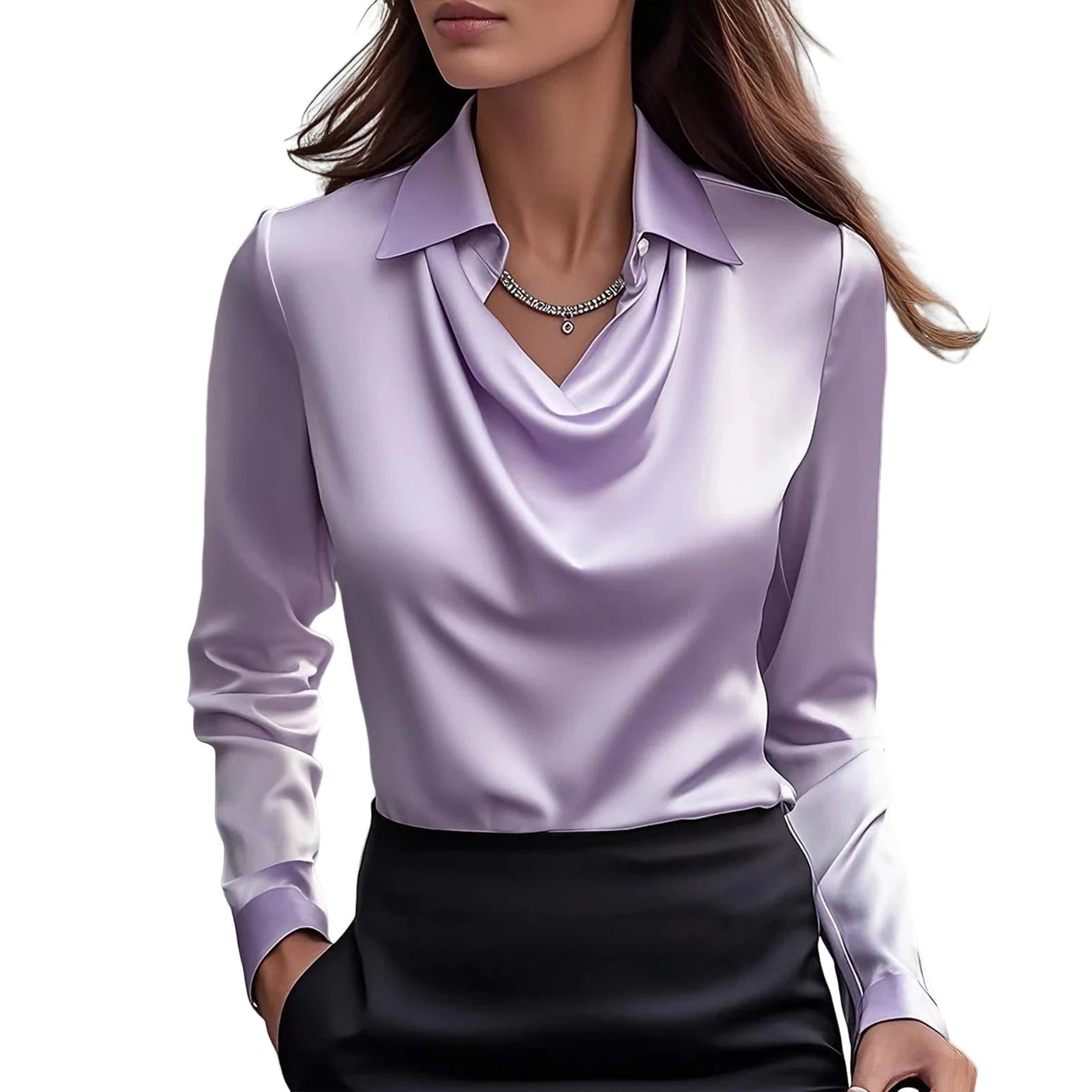 Blouse satinée pour femmes - Emilia Lane