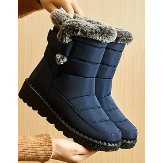 Botte Mi-Mollet en Fourrure pour Femme - Emilia Lane