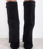 High Boot with Cuff in Suede for Women