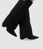High Boot with Cuff in Suede for Women