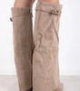 High Boot with Cuff in Suede for Women