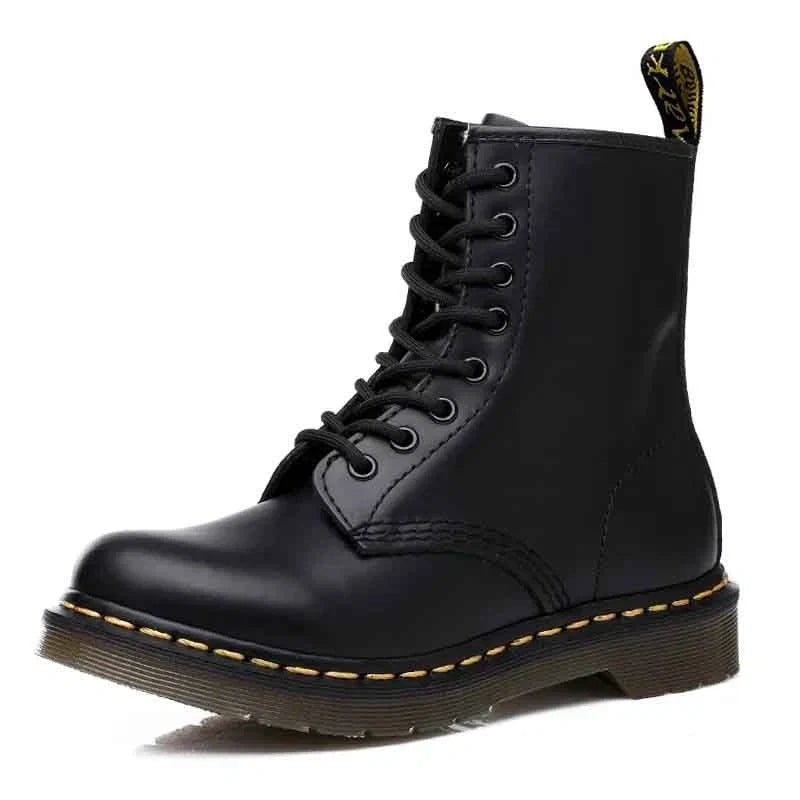 Genuine Leather Lace-Up Ankle Boots for Women | Comfort Sole