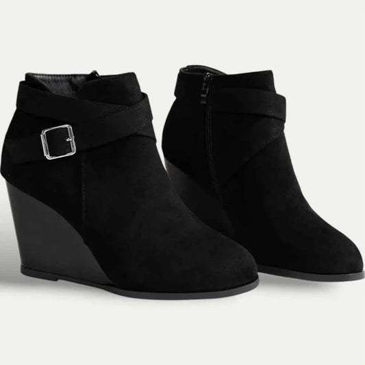 Bottine Compensée en Simili Cuir pour Femme - Emilia Lane