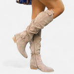 Flat Suede Over-the-Knee Boots for Women